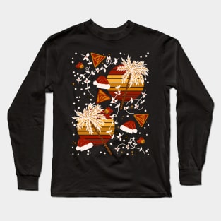 Mele Kalikimaka Tropical Christmas Aesthetic Long Sleeve T-Shirt